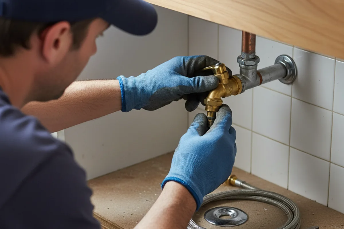 Shutoff valve and fitting work during Emergency Plumbing in Tupman